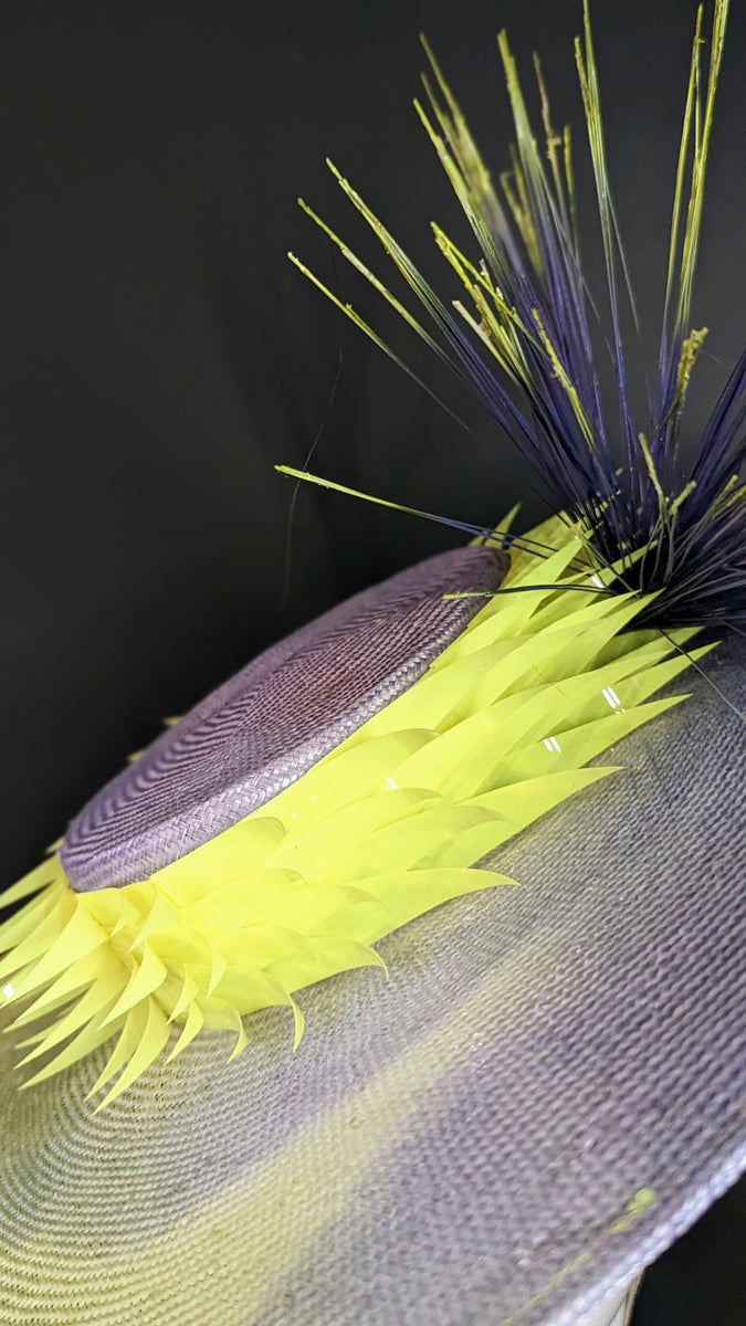 Neon Dreams Yellow & Lilac Ombre Wide Brim