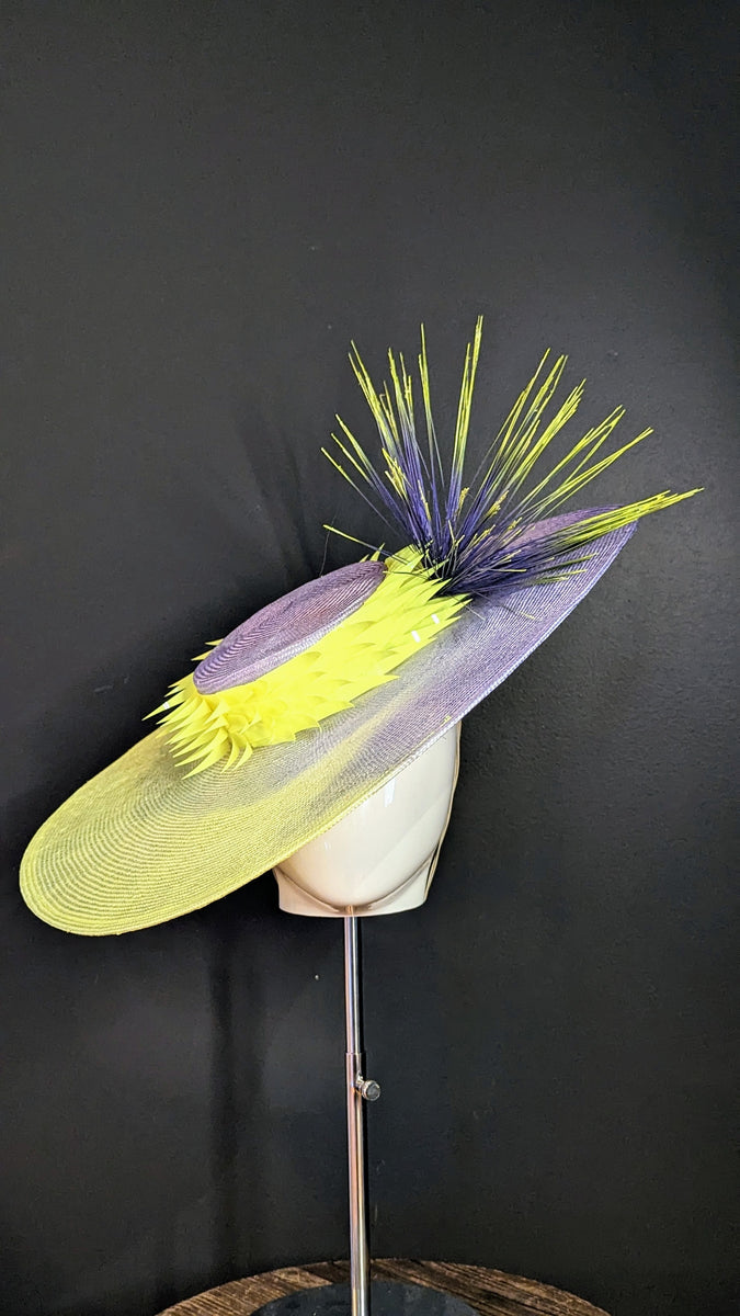 Neon Dreams Yellow & Lilac Ombre Wide Brim