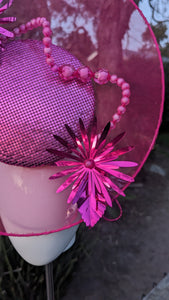 Glomesh Glamour Hot Pink Framed Veil