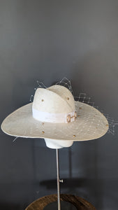 Snaffle-Esque Polo-Esque White Wide Brim