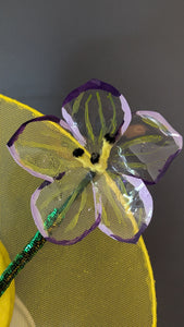 Raffaela Bright Yellow & Lilac Iris Percher