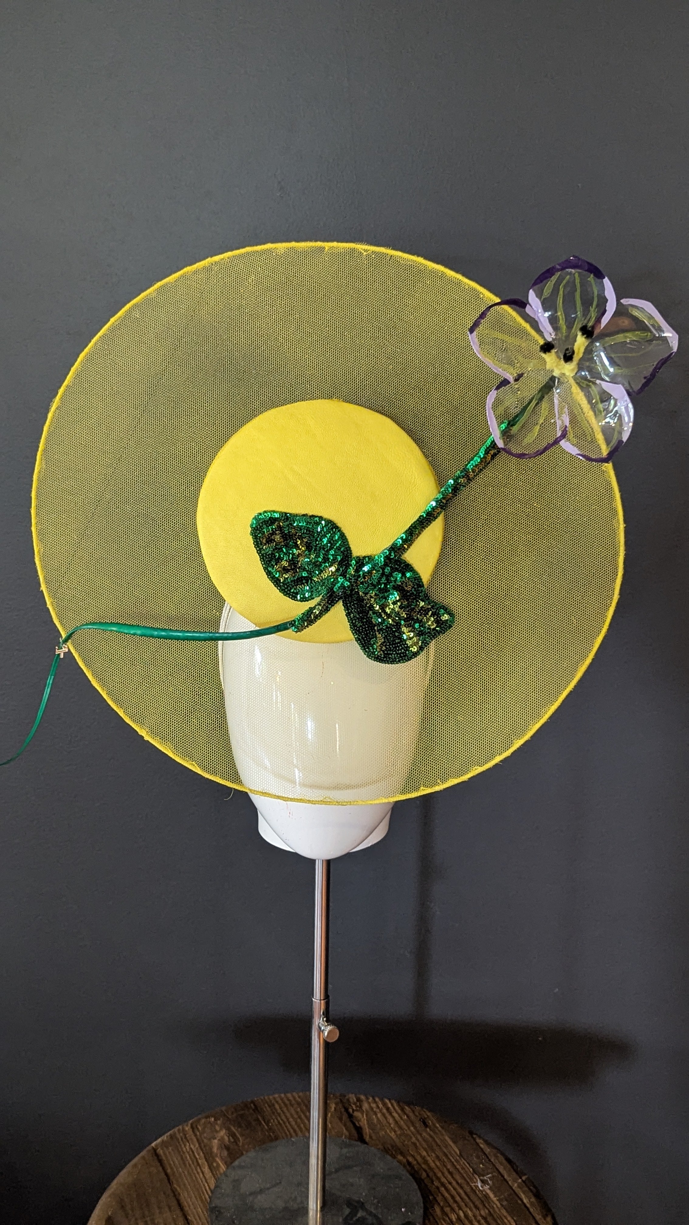 Raffaela Bright Yellow & Lilac Iris Percher