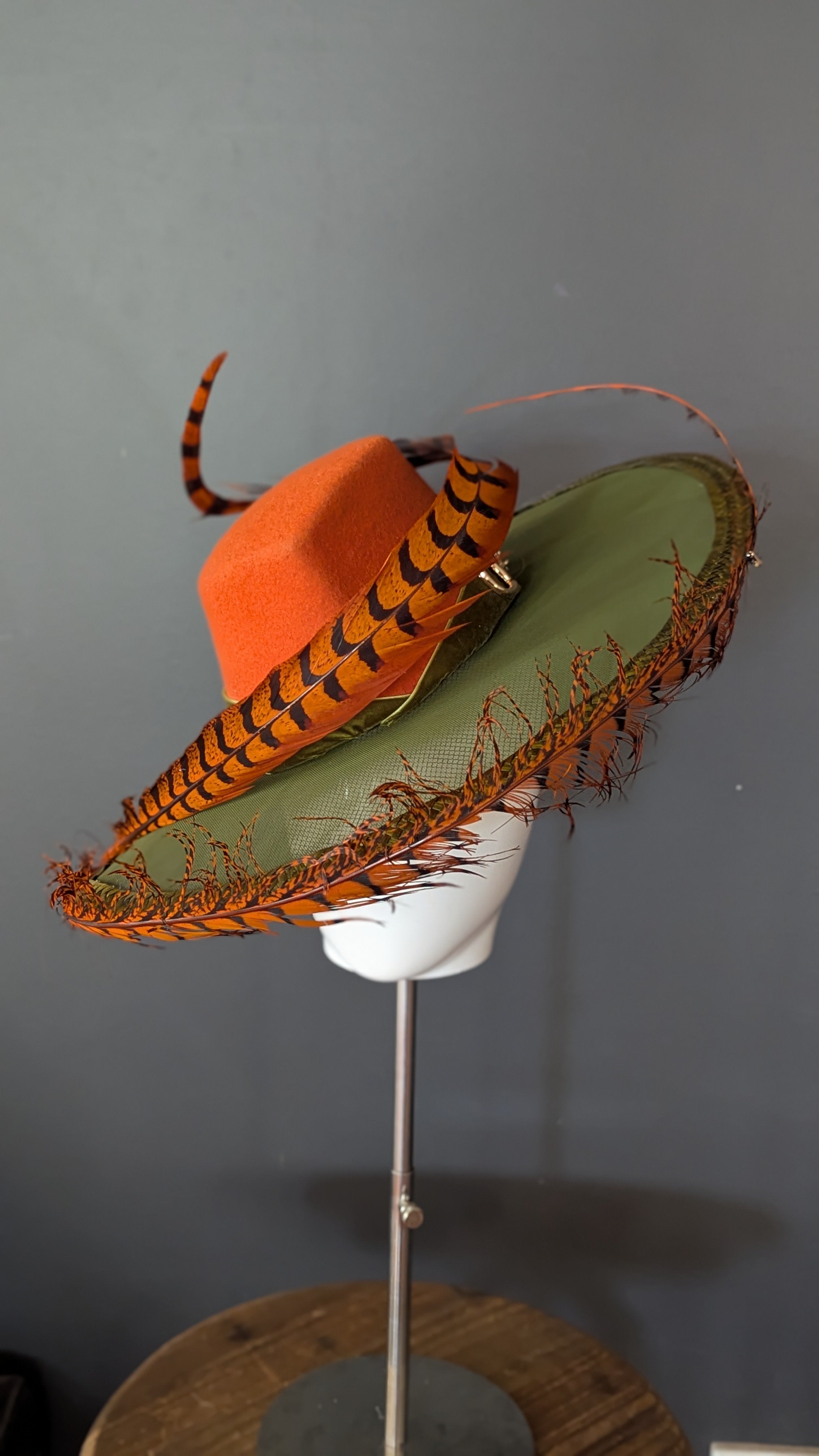 Autumn Vibes Orange & Olive Brim