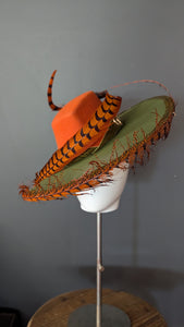 Autumn Vibes Orange & Olive Brim