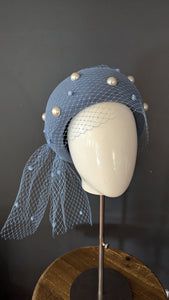 Baby Blue Pearl Vintage Pillbox
