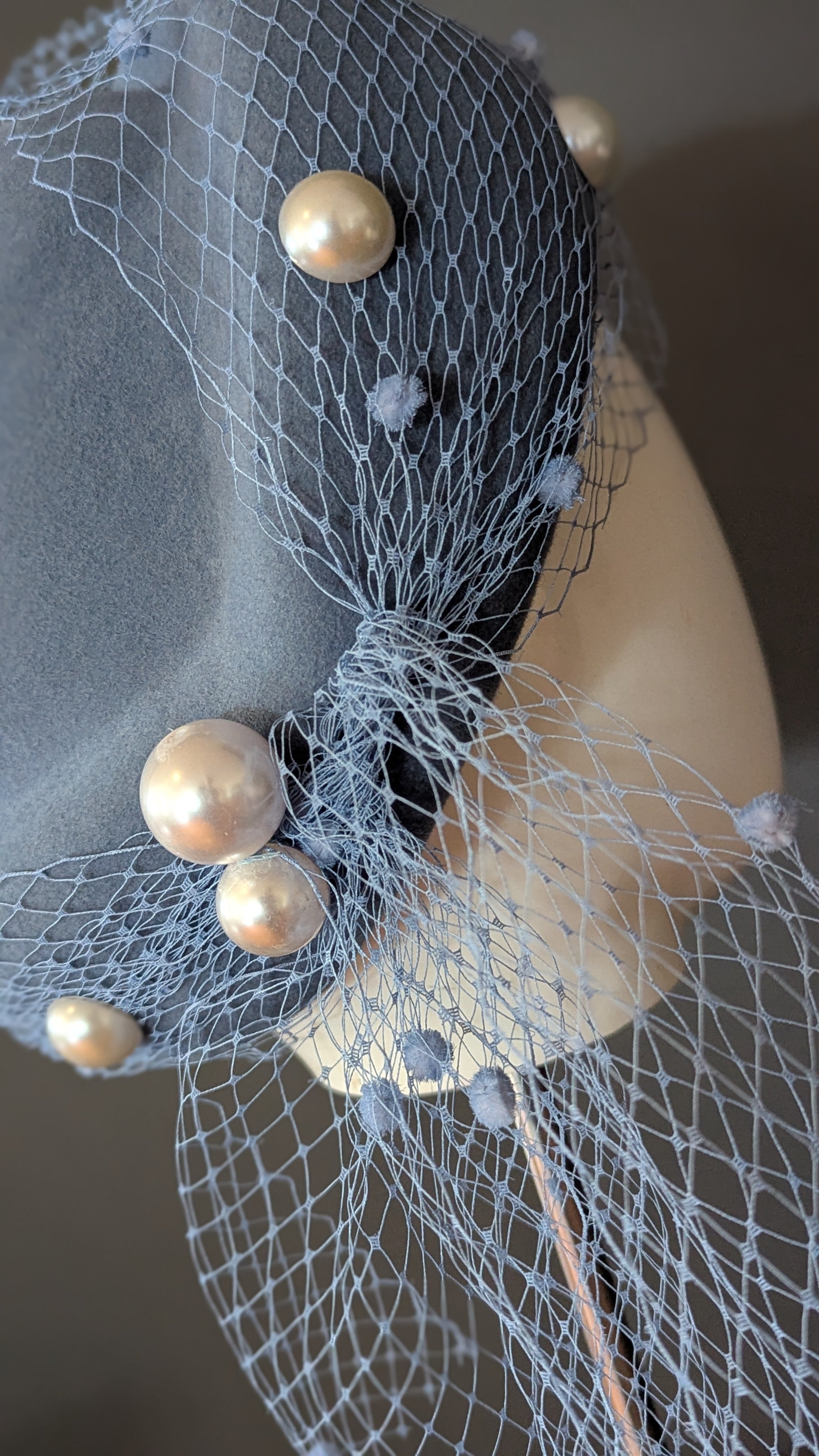 Baby Blue Pearl Vintage Pillbox