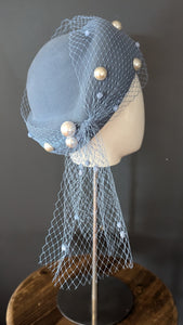 Baby Blue Pearl Vintage Pillbox