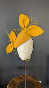Double Bow Beret Yellow