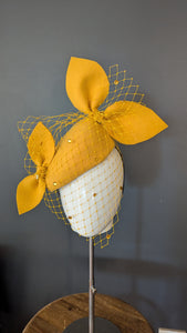 Double Bow Beret Yellow