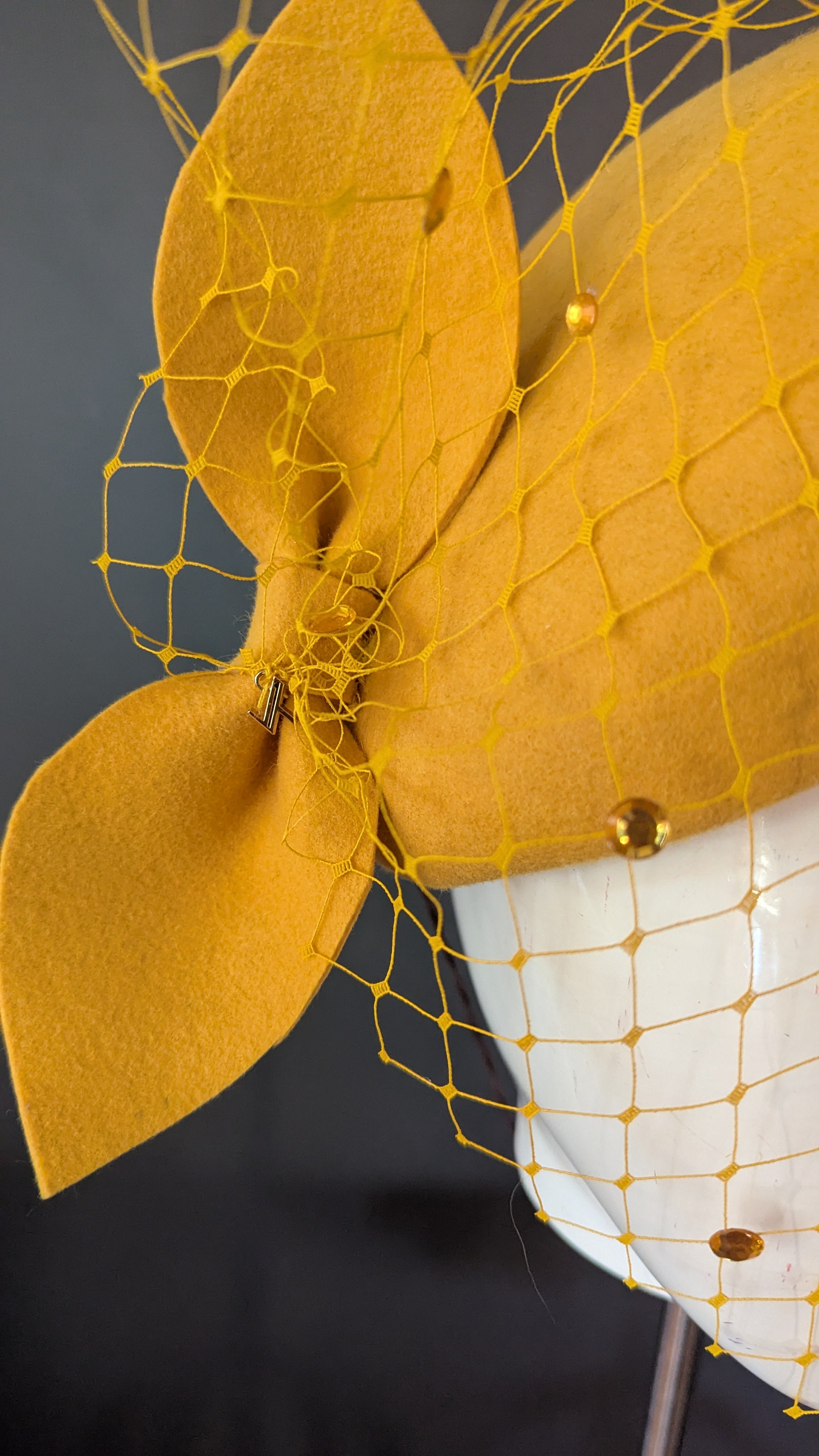 Double Bow Beret Yellow