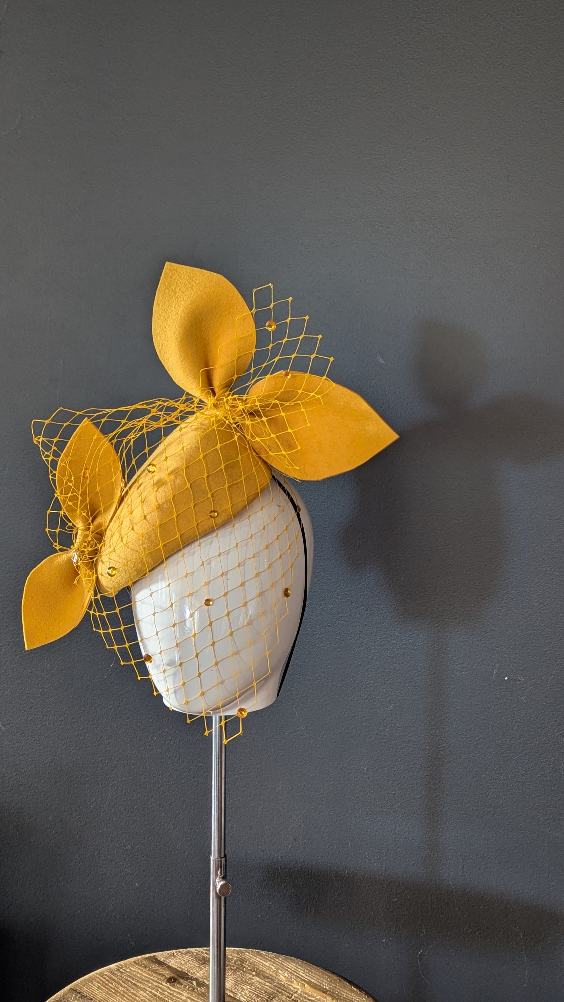 Double Bow Beret Yellow
