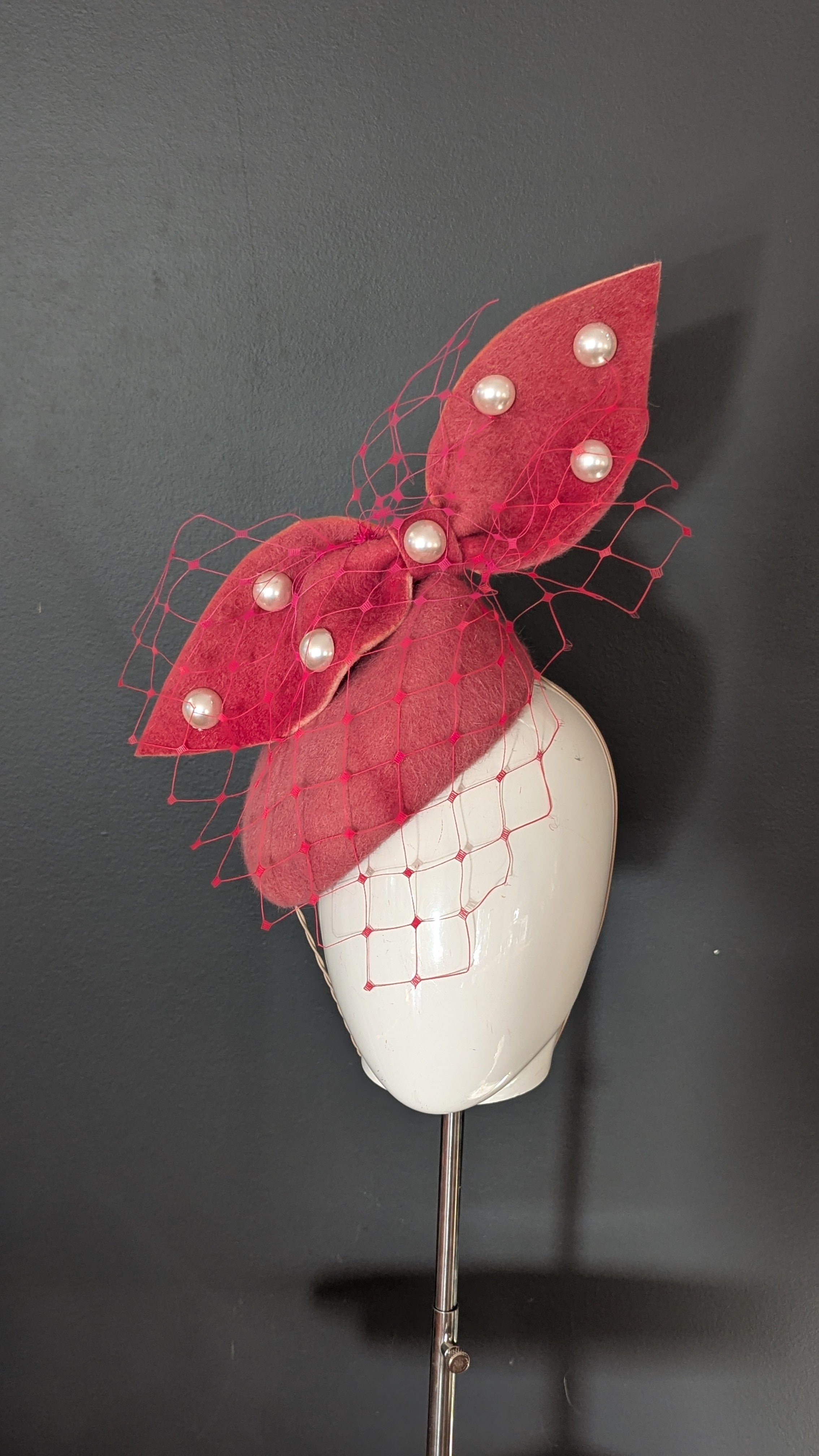 Strawberries & Cream Hand Dyed Beret