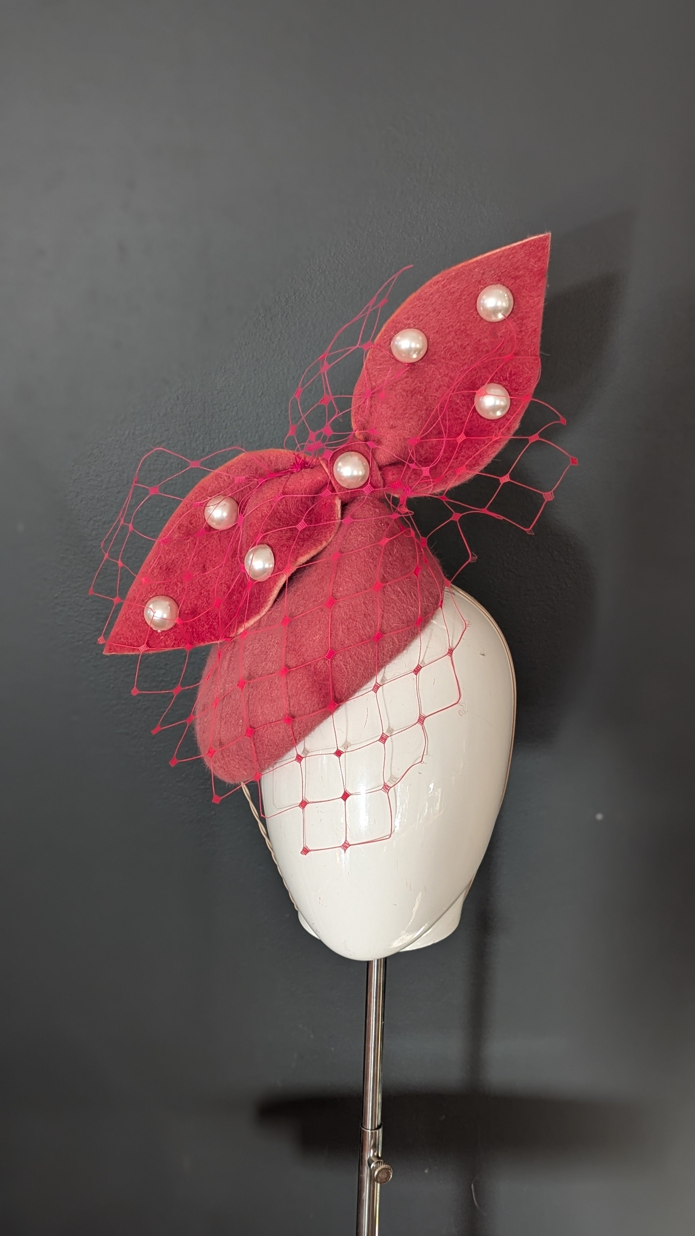 Strawberries & Cream Hand Dyed Beret