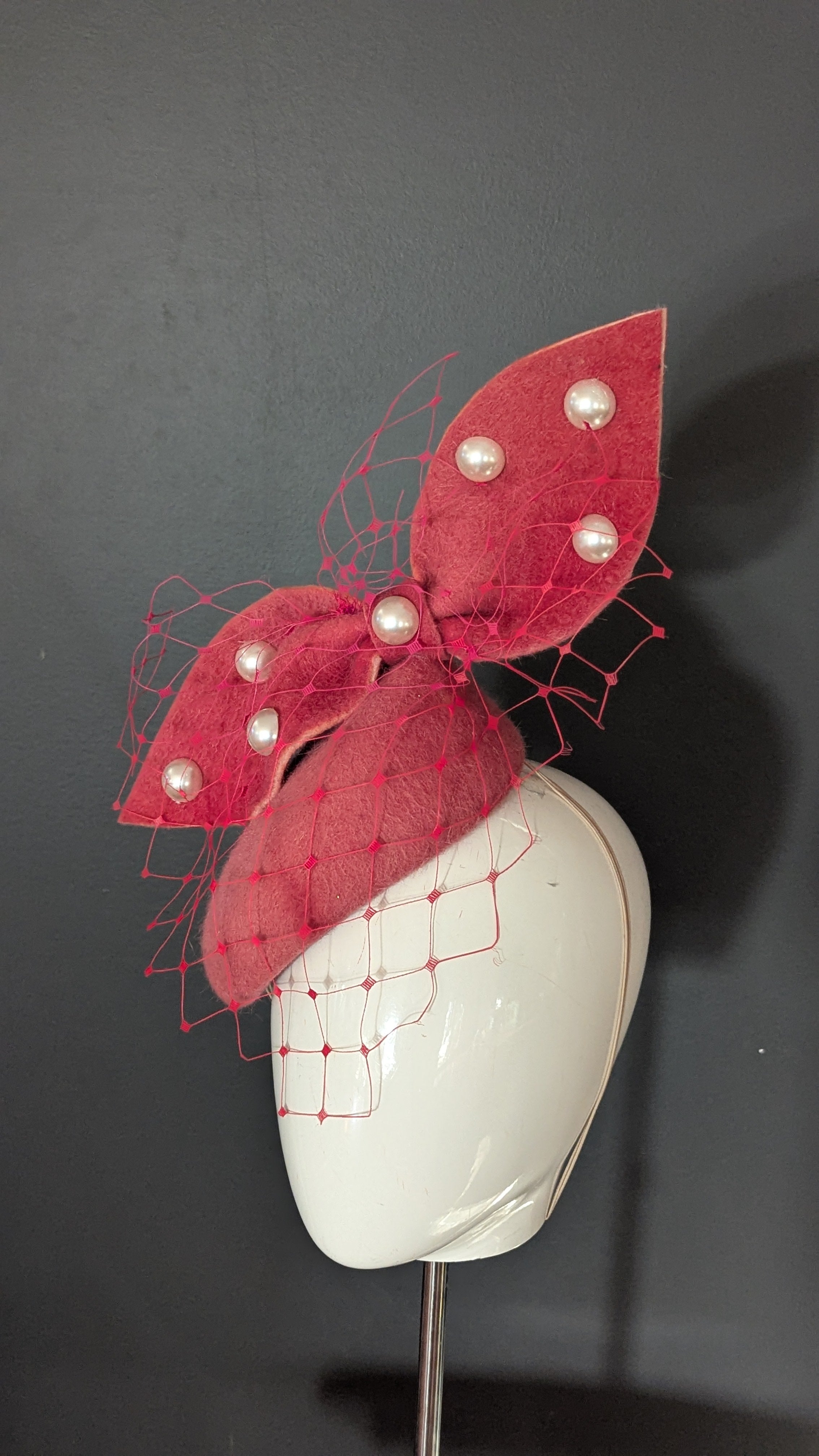 Strawberries & Cream Hand Dyed Beret