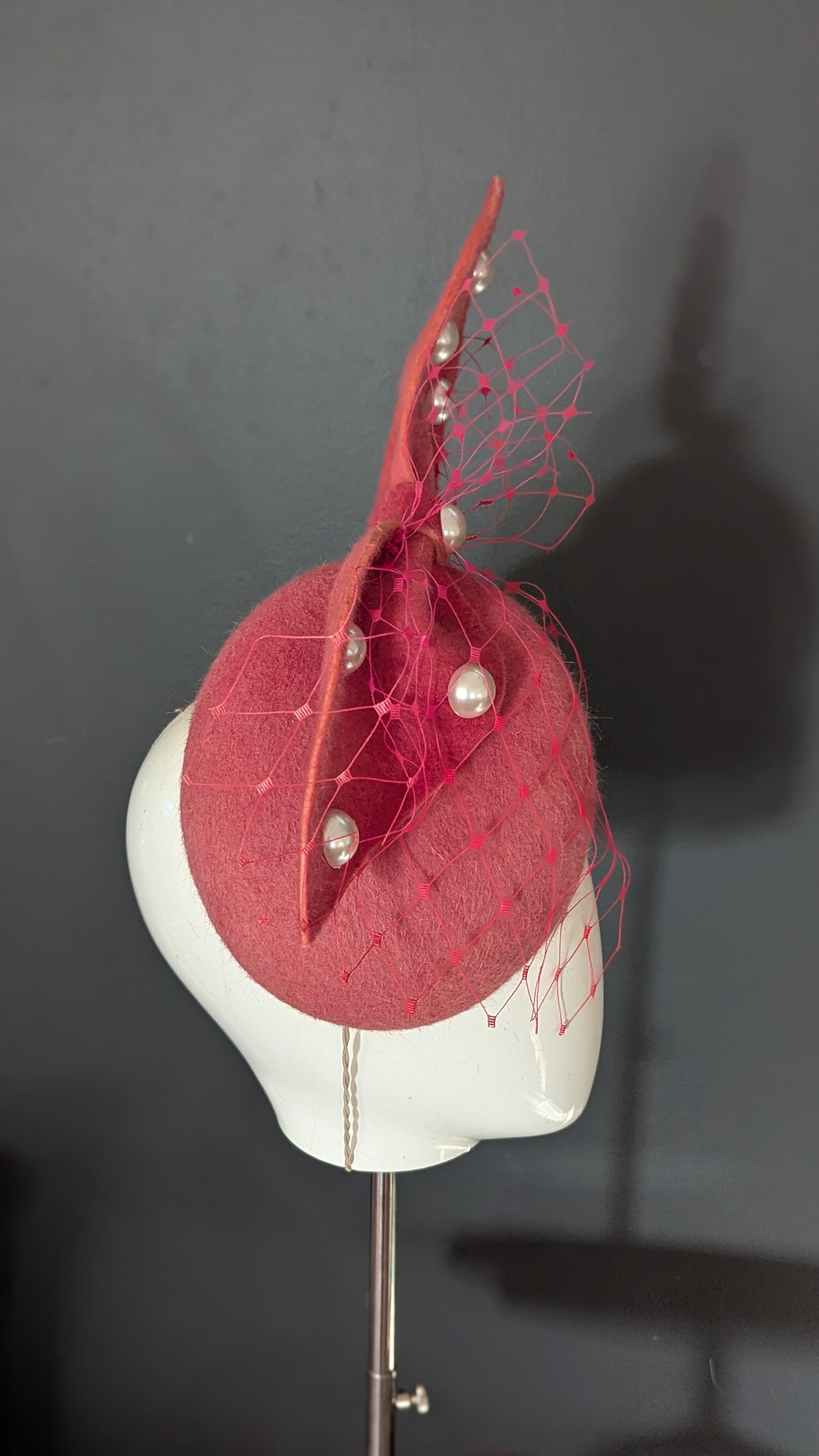 Strawberries & Cream Hand Dyed Beret