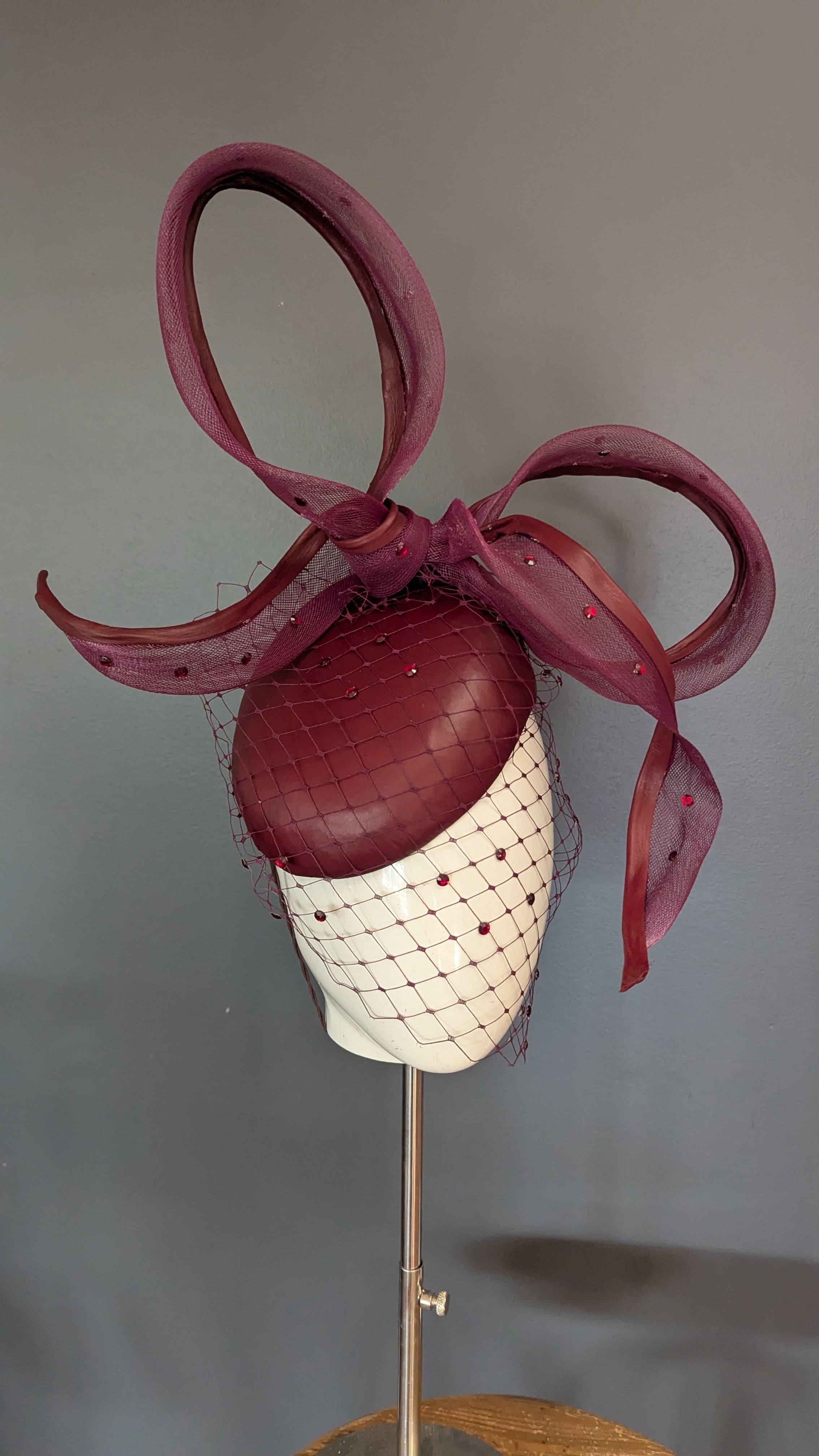 The Sculpted Bow Burgundy