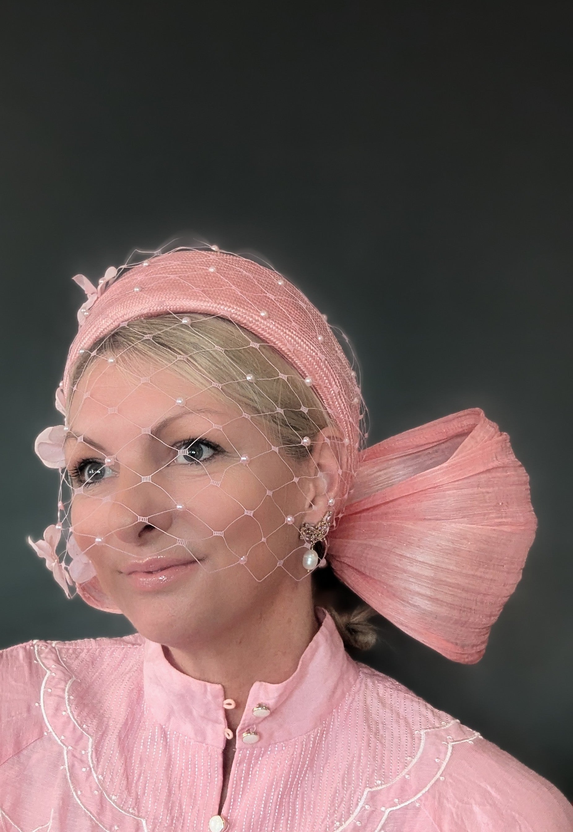 Audrey Blush Pink 50's Vintage Pillbox