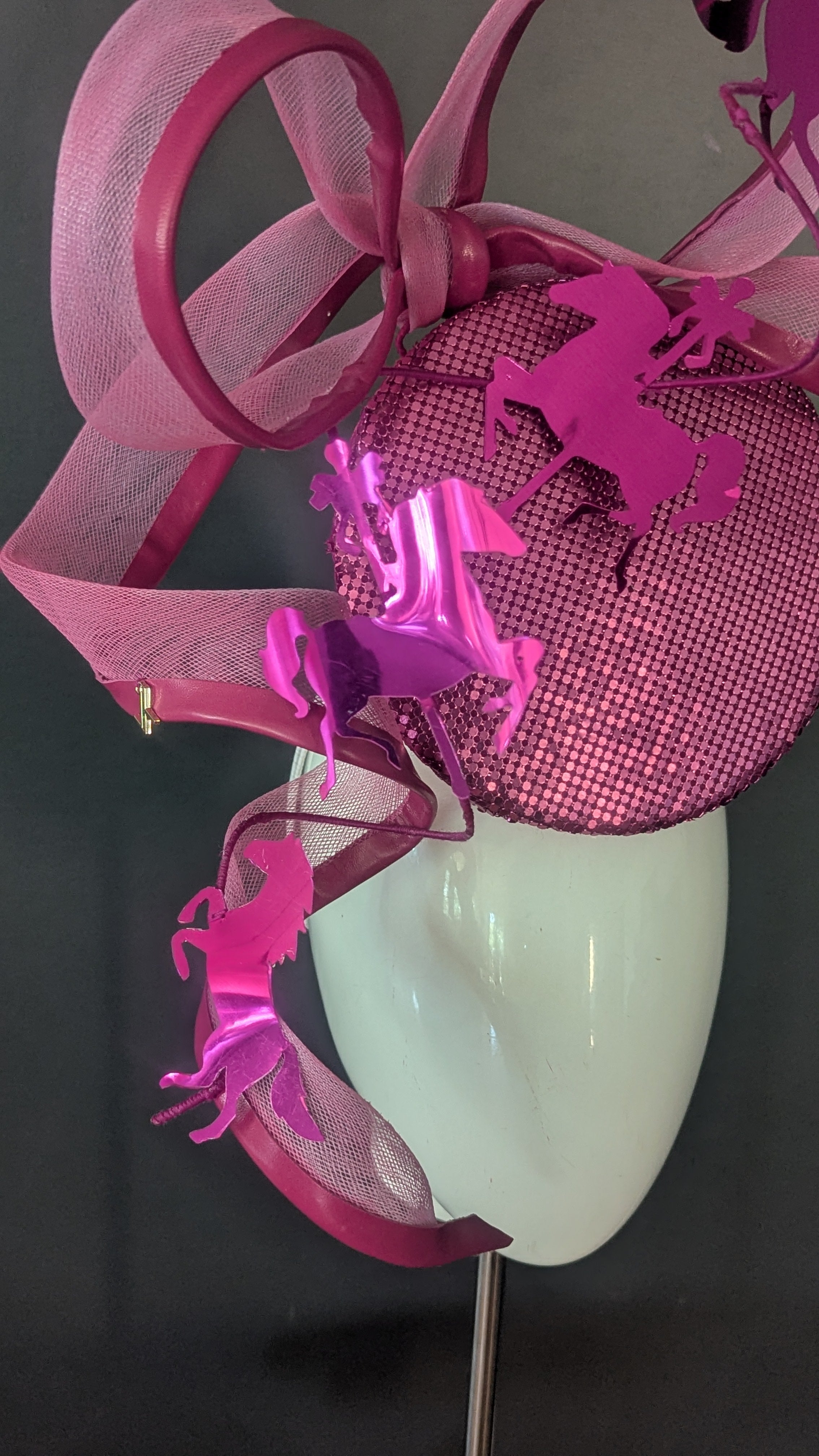 The Horses Are On The Track.... Hot Pink