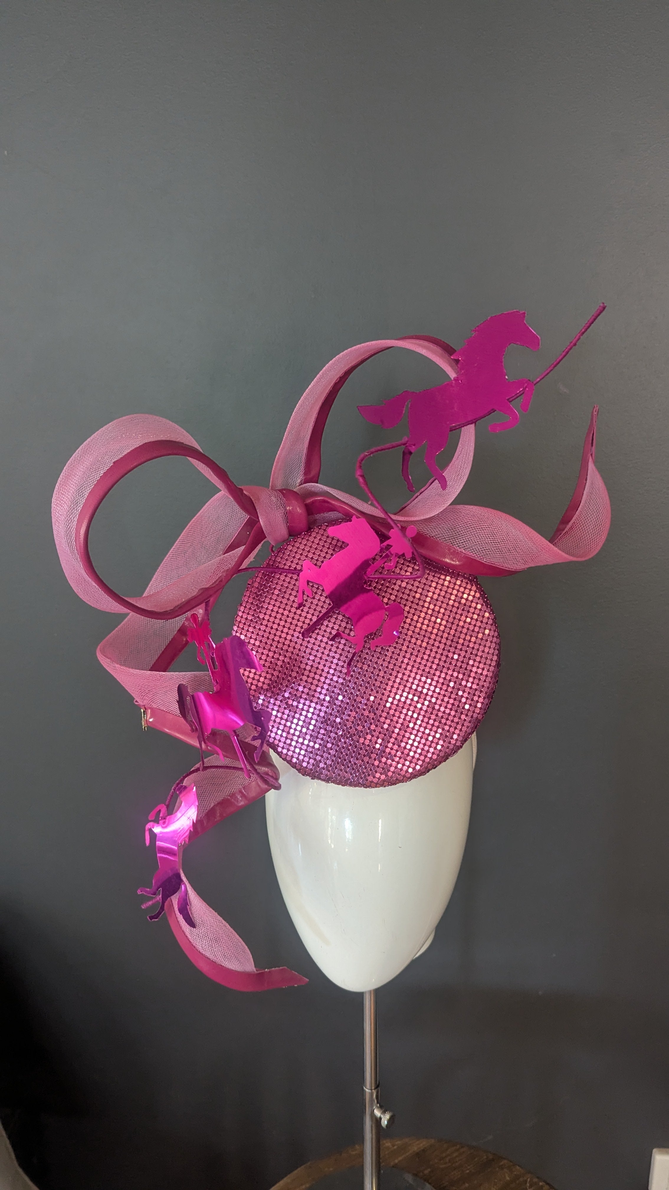 The Horses Are On The Track.... Hot Pink