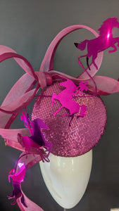 The Horses Are On The Track.... Hot Pink
