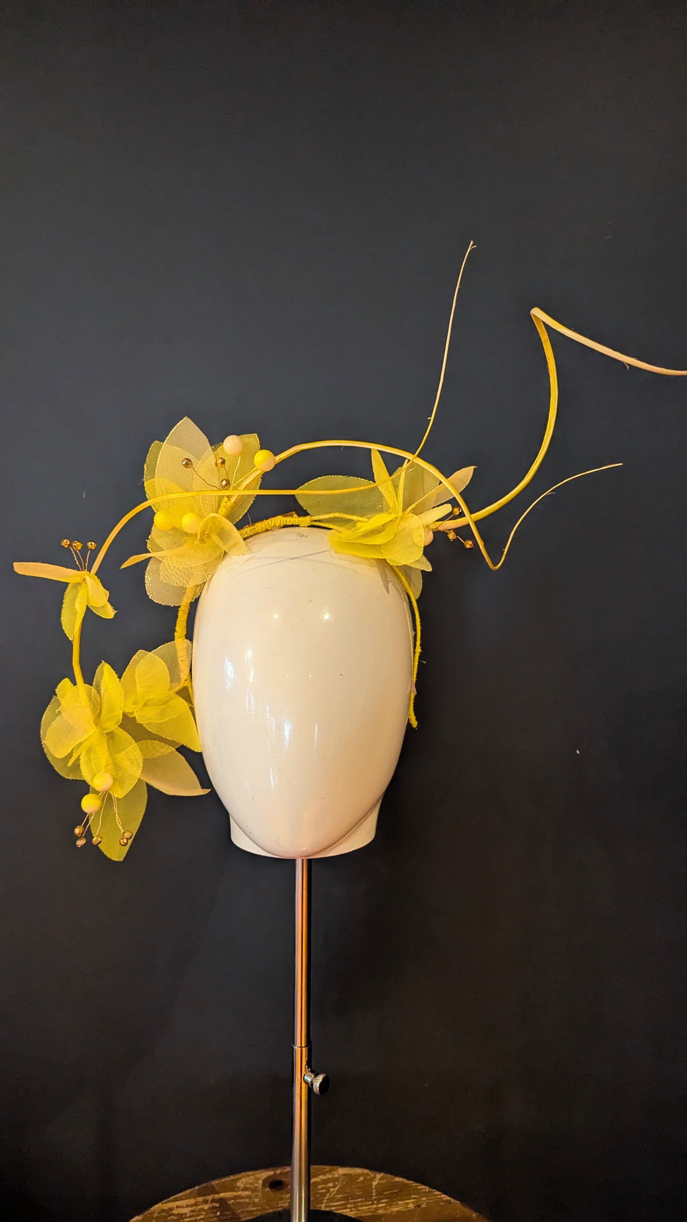 Floralesque Sheer Yellow Ombre Crown