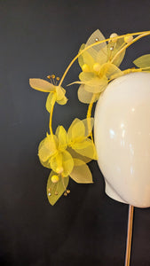 Floralesque Sheer Yellow Ombre Crown