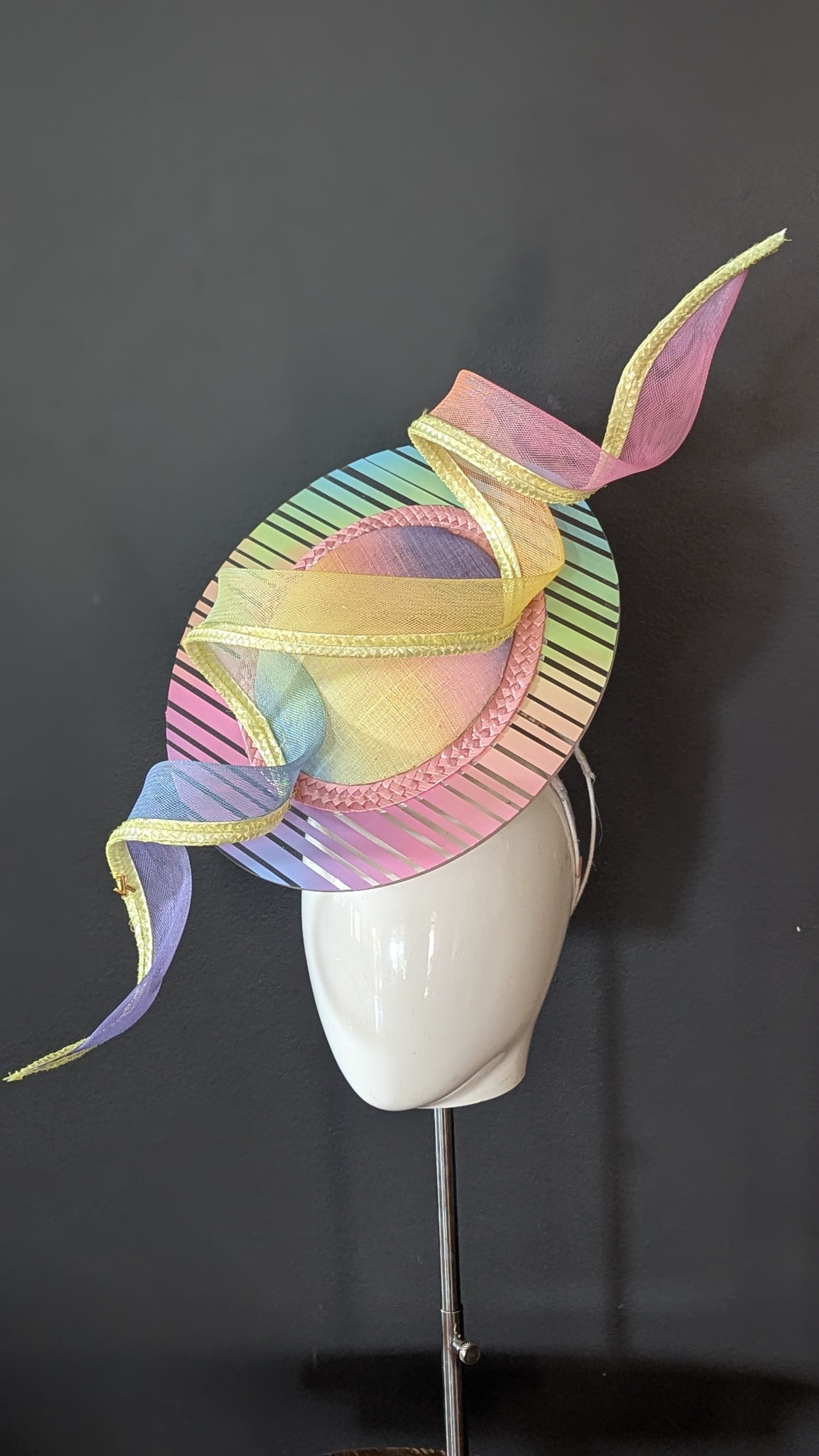 Candy Stripe Gelati Acrylic Angled Percher