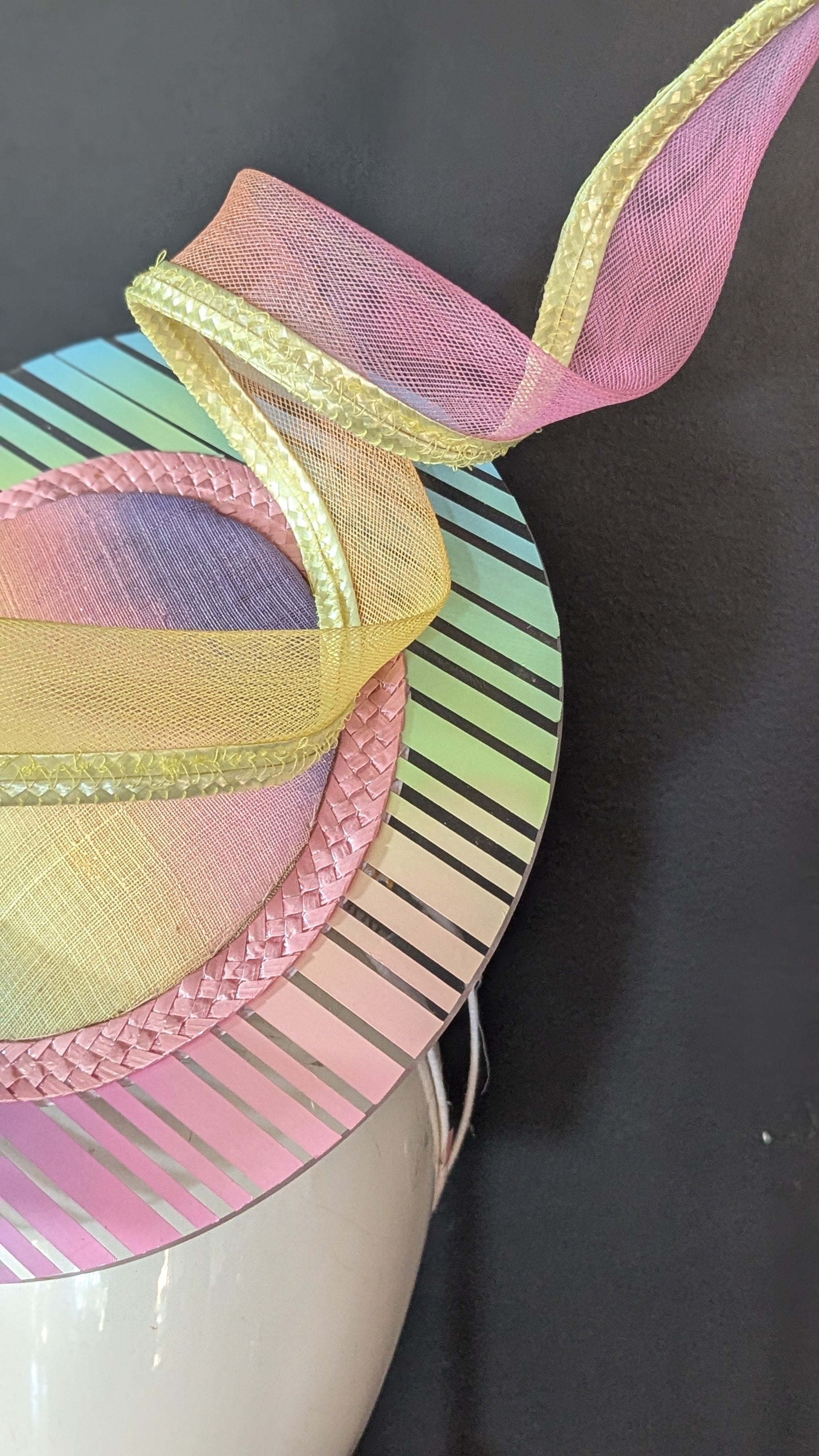Candy Stripe Gelati Acrylic Angled Percher