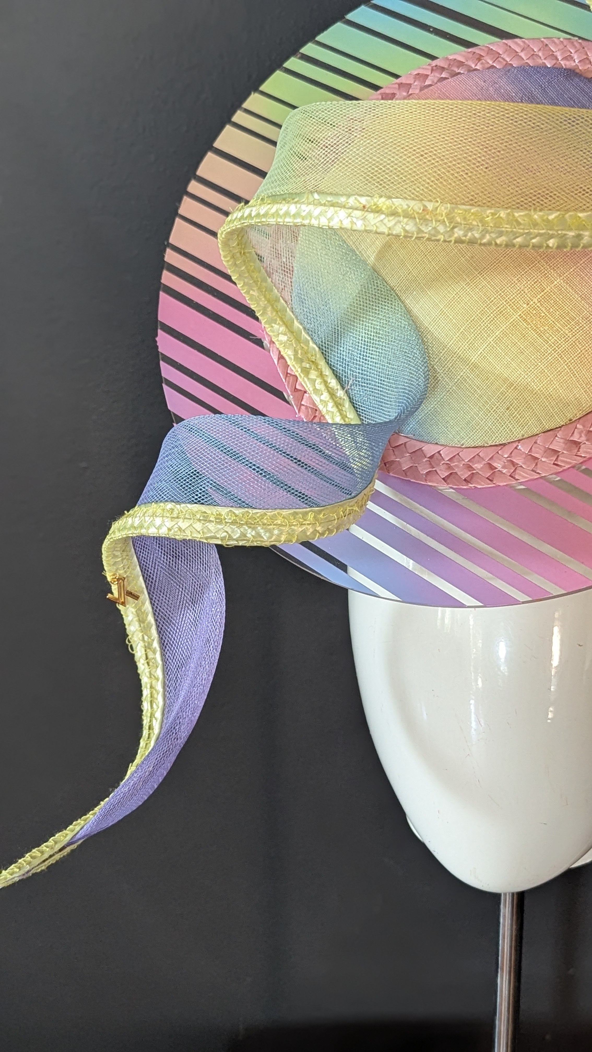 Candy Stripe Gelati Acrylic Angled Percher