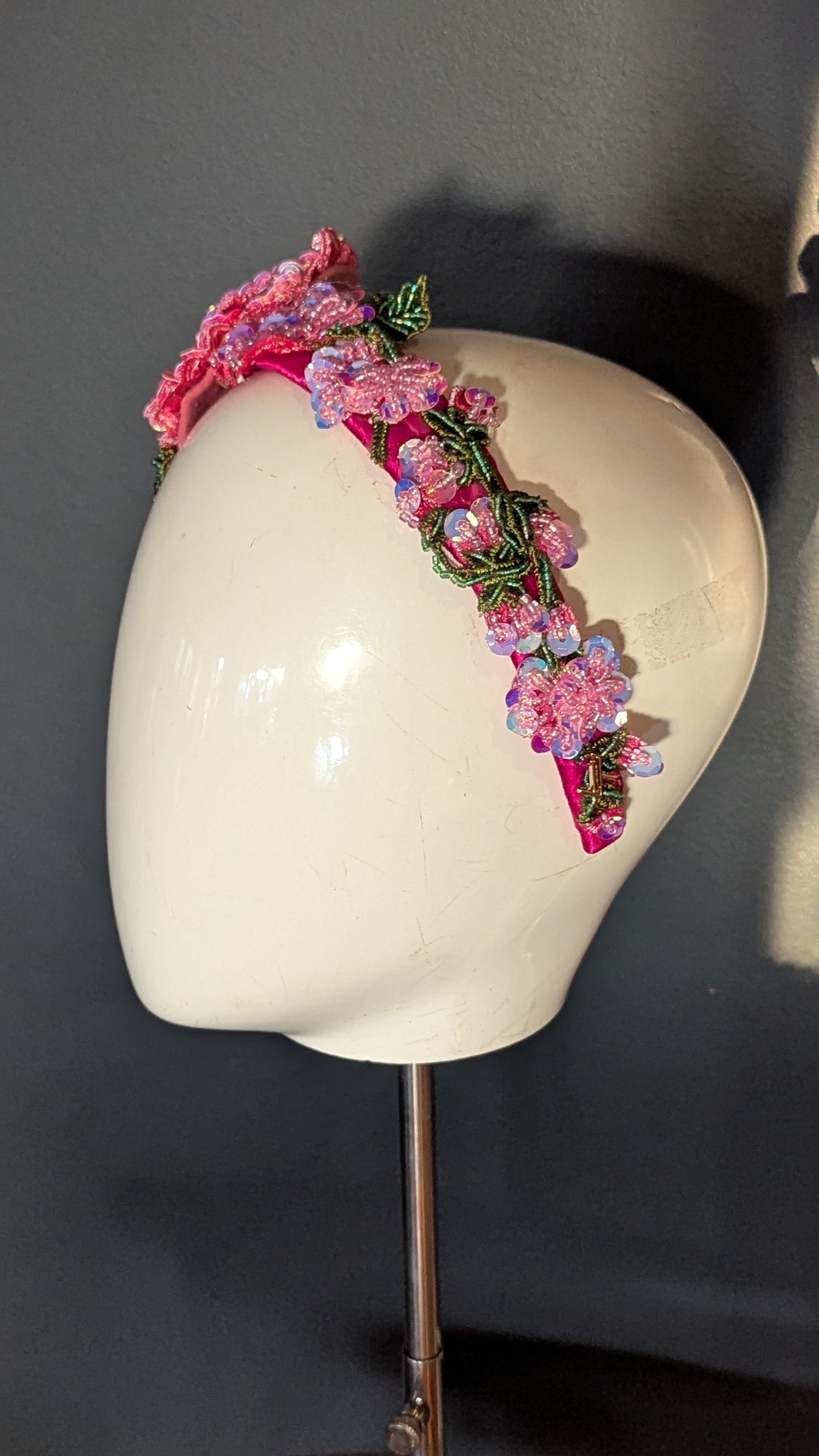 Beaded Rose Vintage Look Band