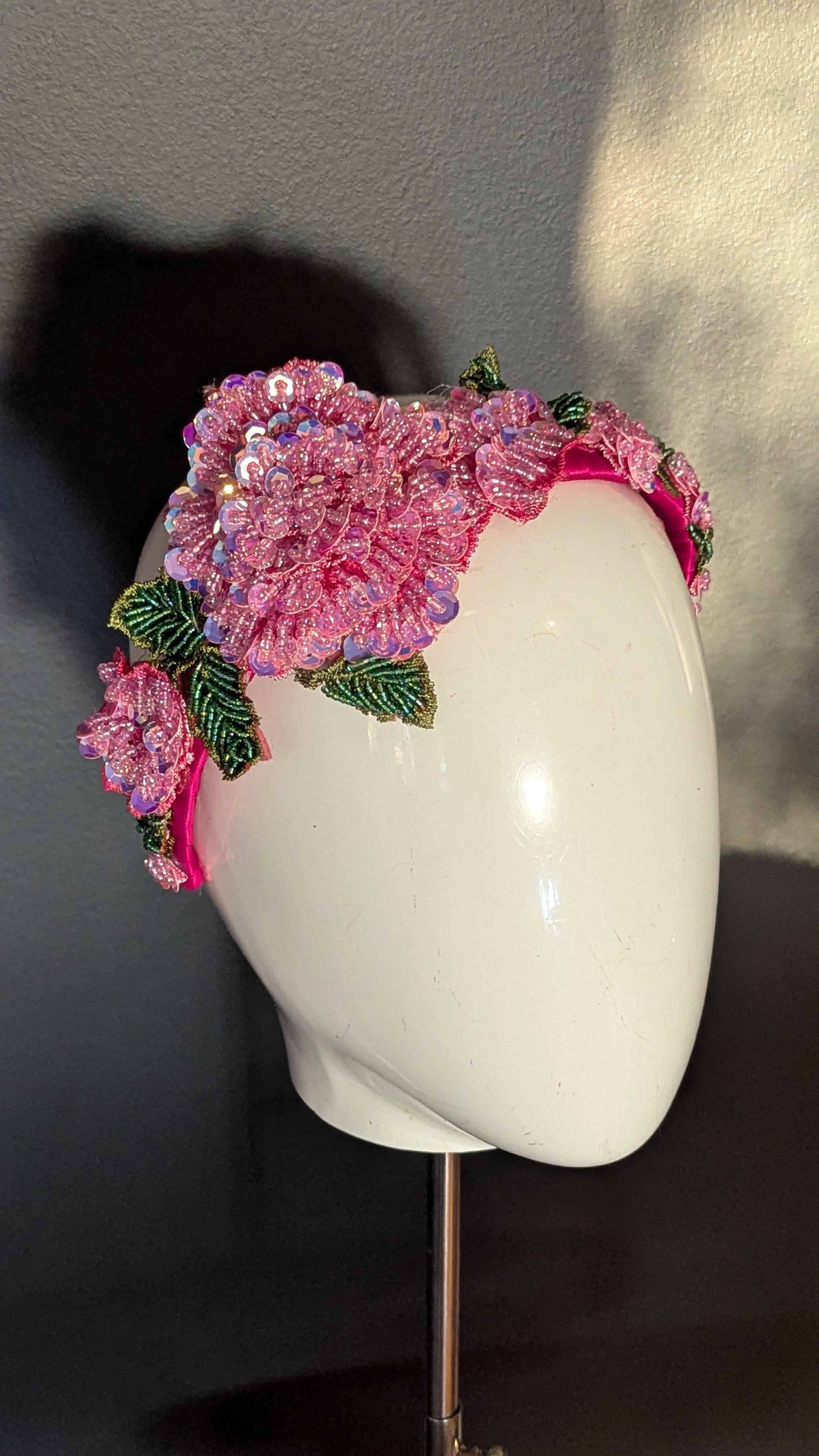 Beaded Rose Vintage Look Band