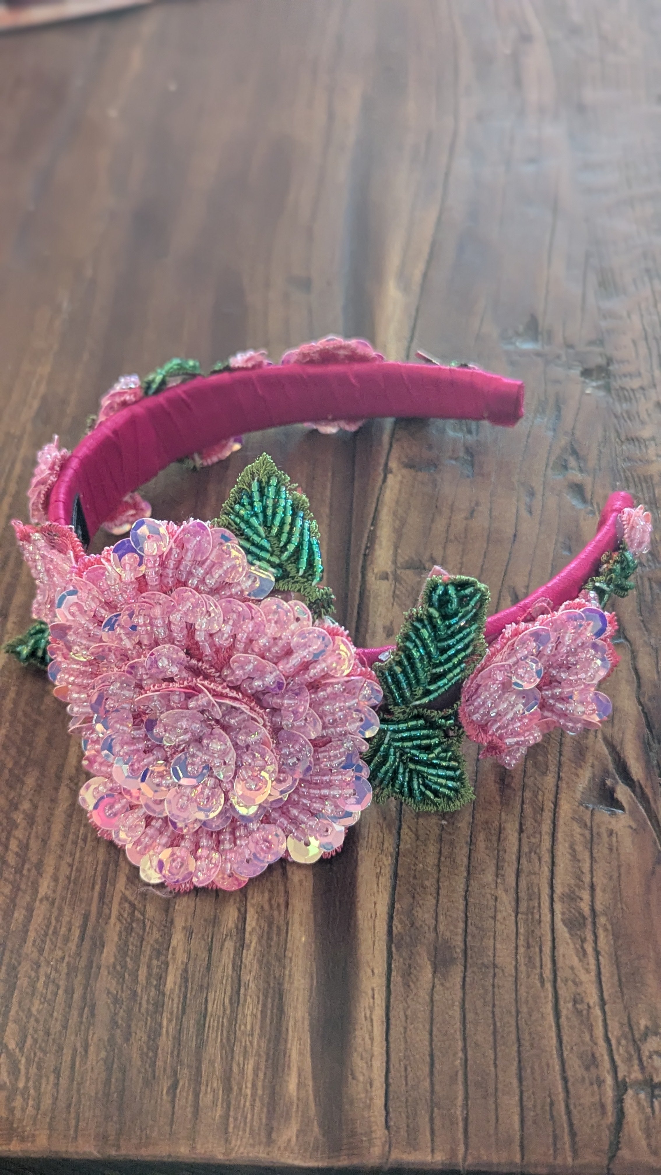 Beaded Rose Vintage Look Band