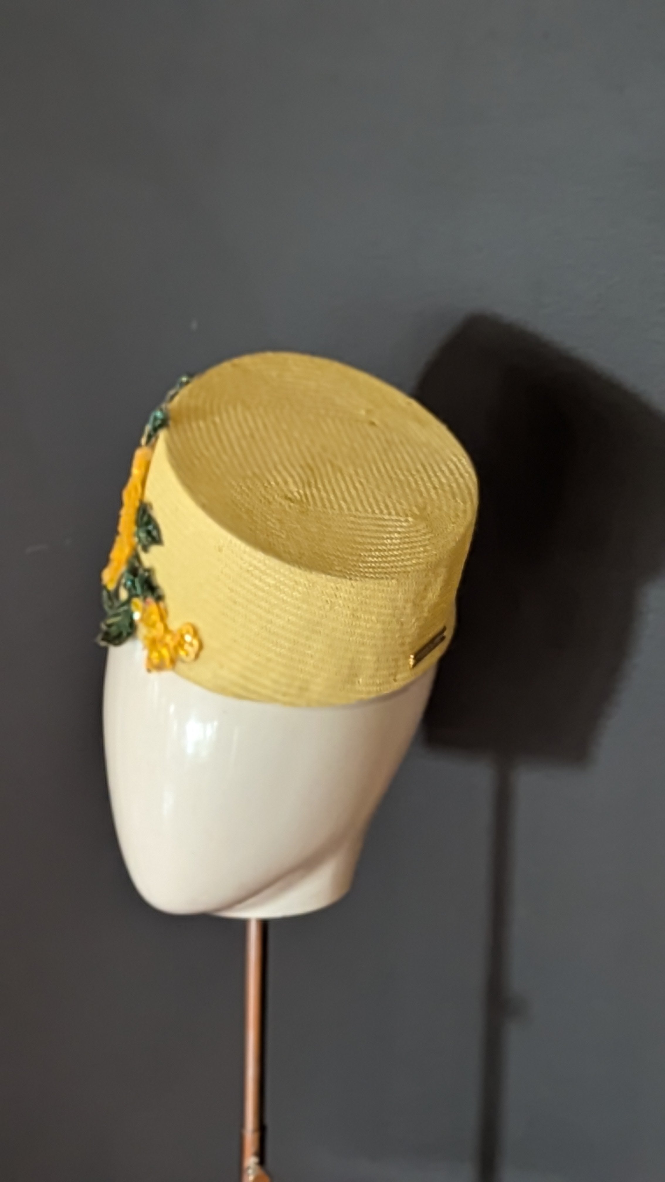 Butter Pastel Yellow Applique Floral Cocktail