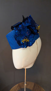 Everest Royal Blue Iridescent Floral Cocktail