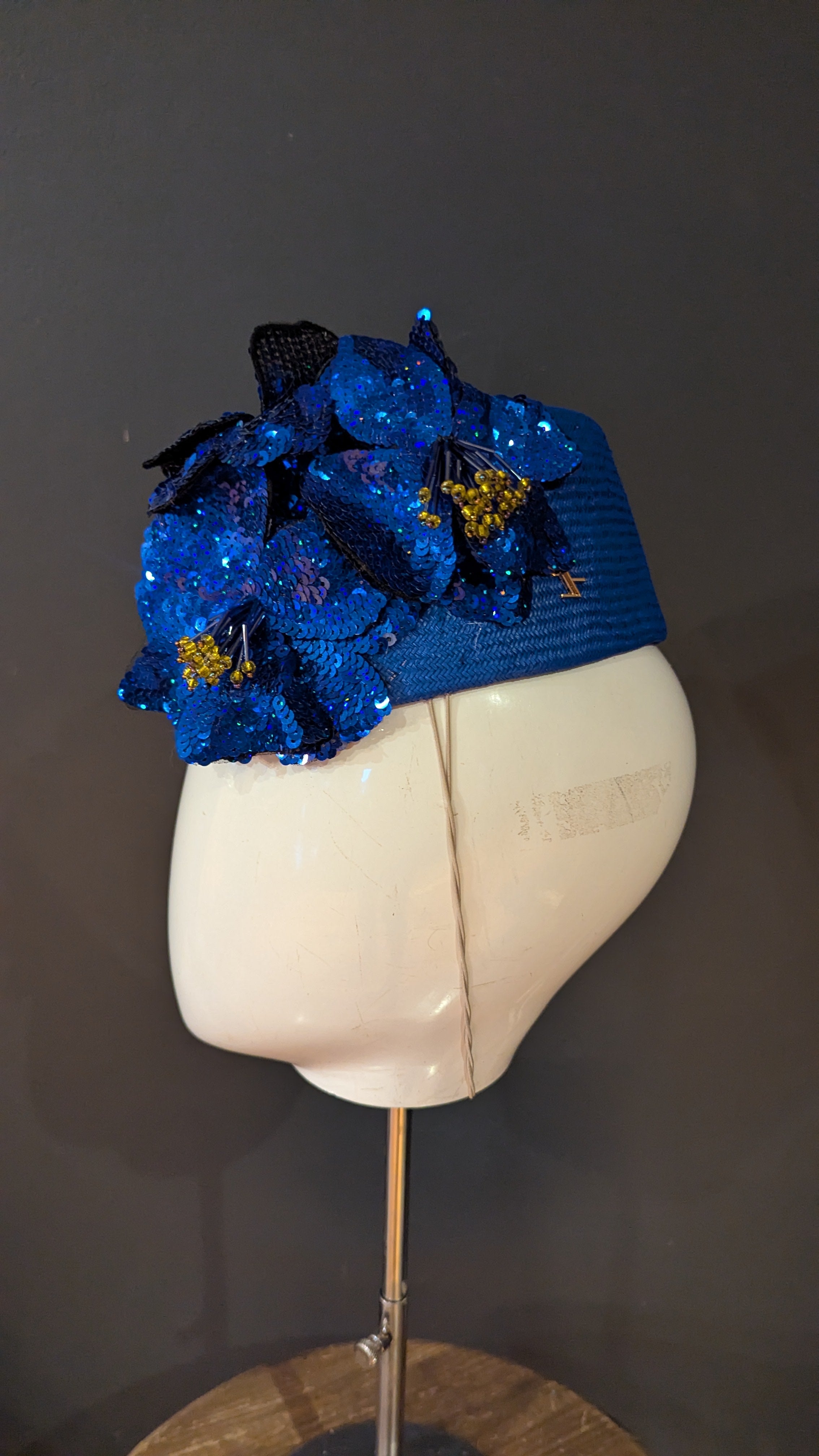 Everest Royal Blue Iridescent Floral Cocktail