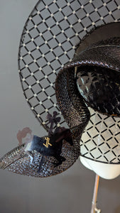 Black Derby Croc & Lurex Carousel Pony Statement Percher