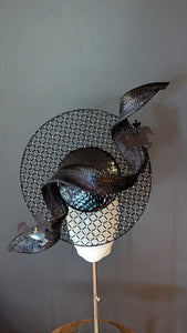 Black Derby Croc & Lurex Carousel Pony Statement Percher