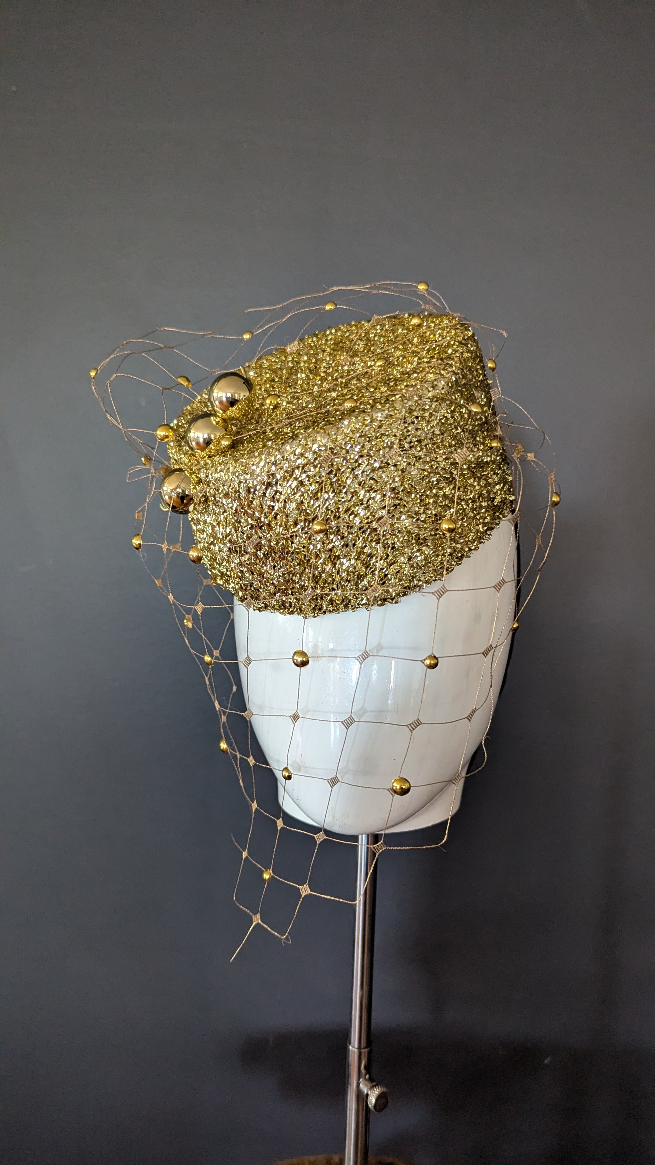 Glittering Prize Gold Cocktail Pillbox