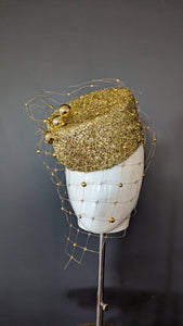 Glittering Prize Gold Cocktail Pillbox