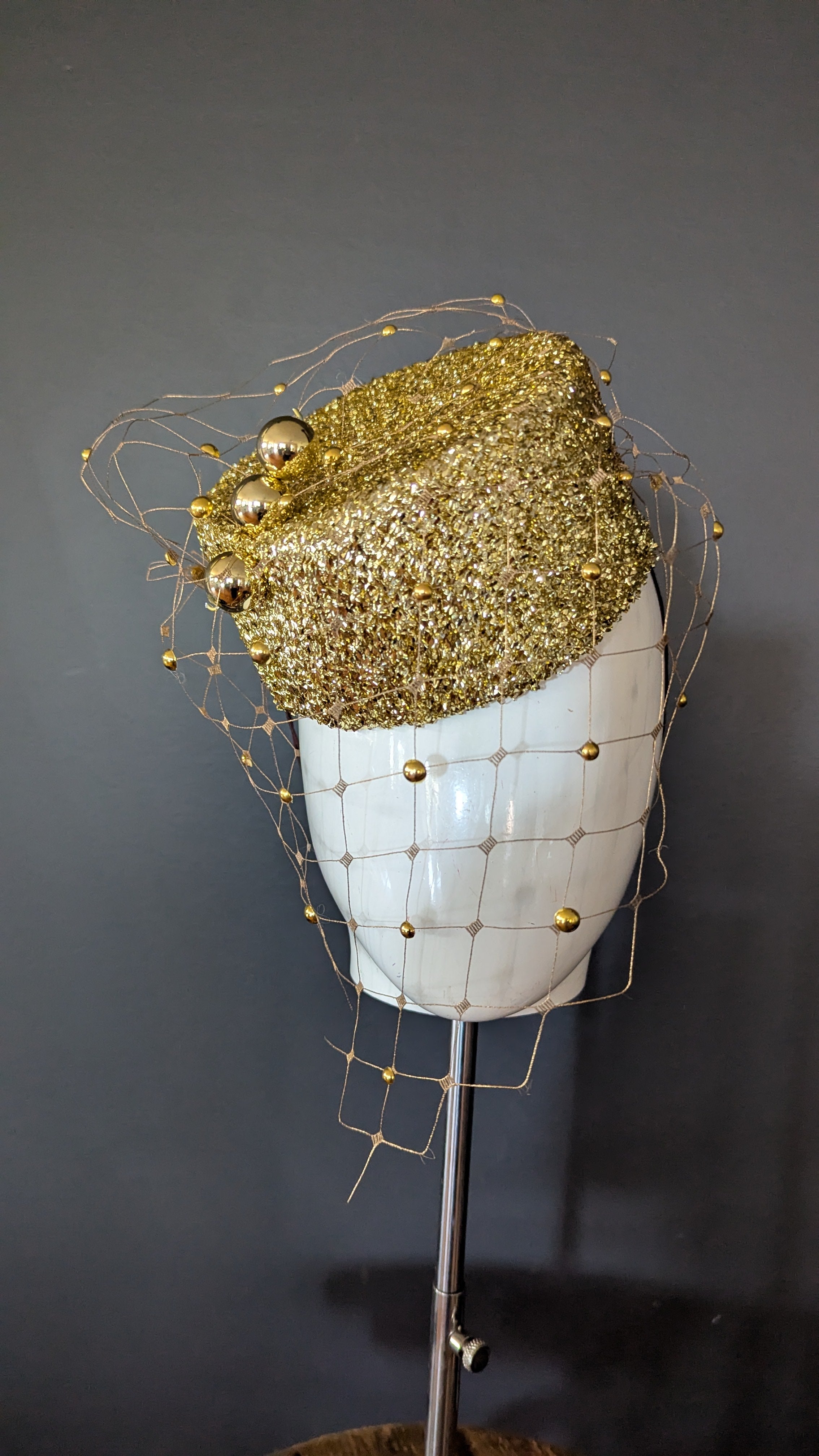 Glittering Prize Gold Cocktail Pillbox