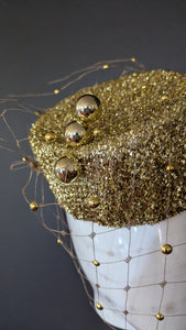 Glittering Prize Gold Cocktail Pillbox