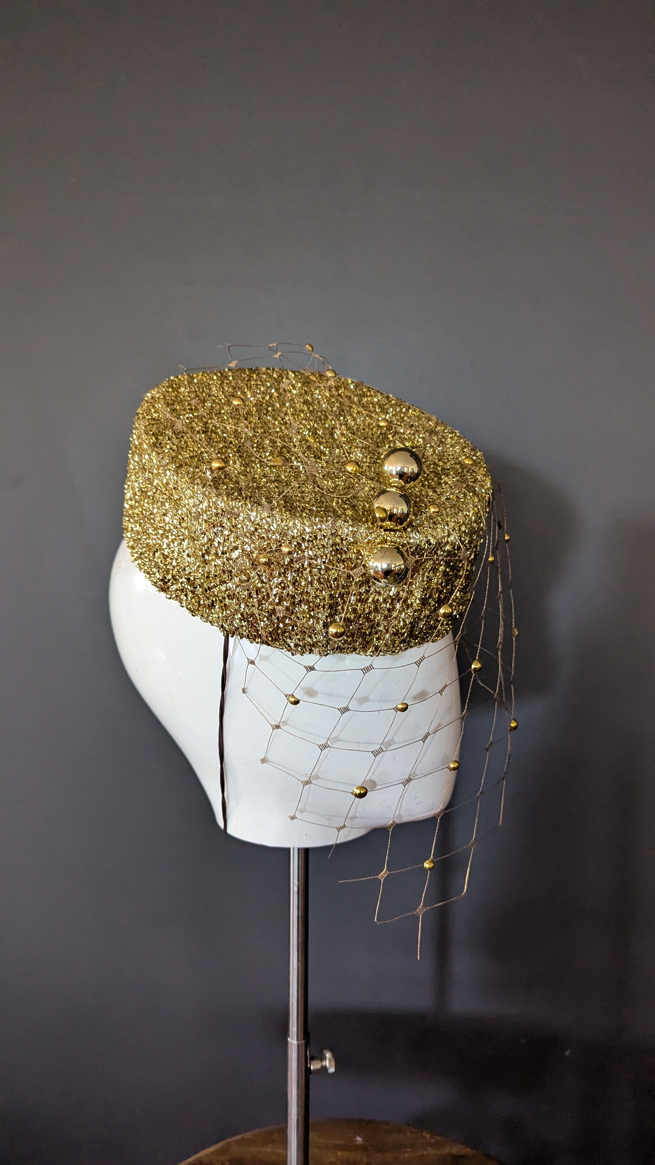 Glittering Prize Gold Cocktail Pillbox