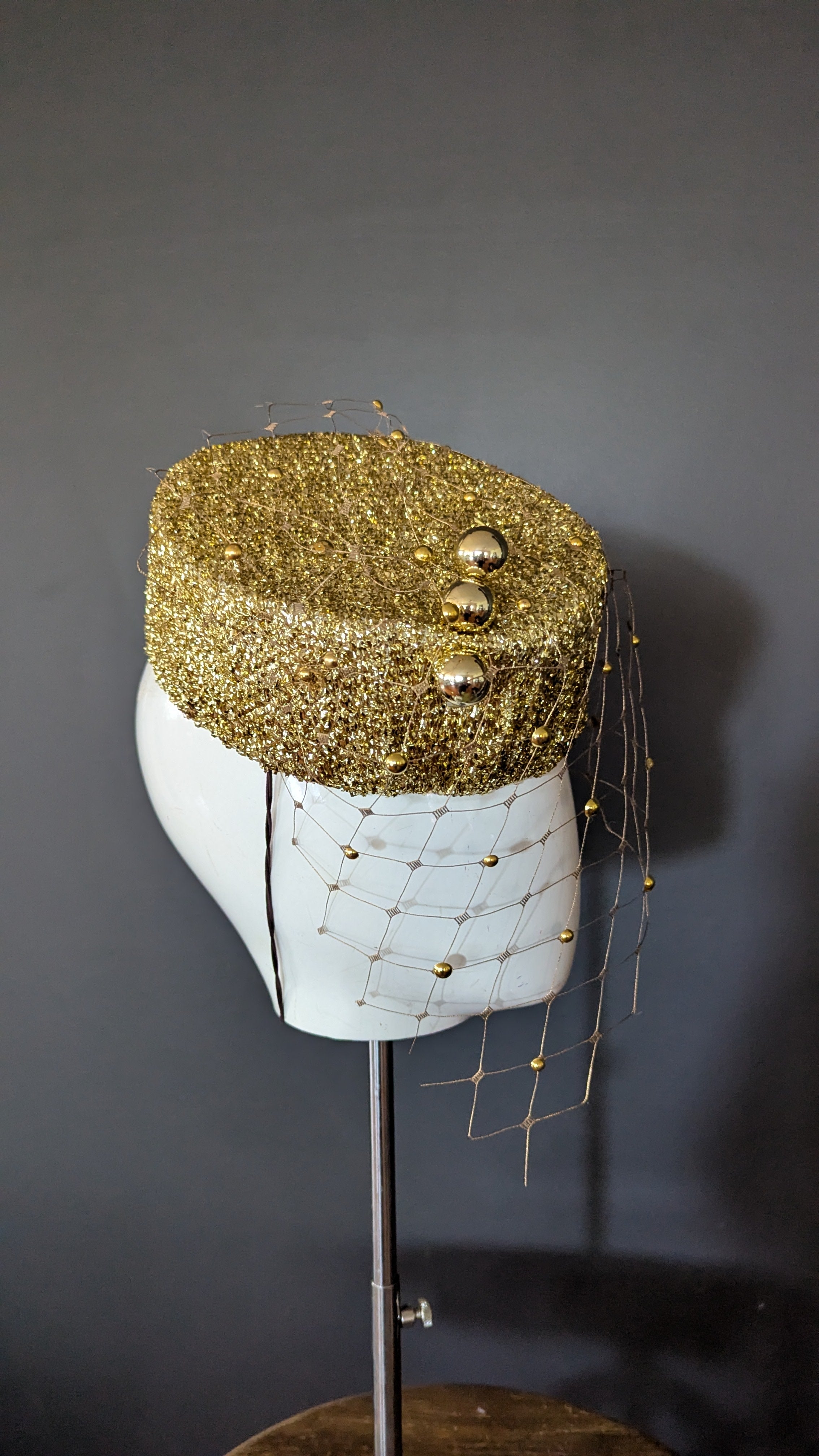 Glittering Prize Gold Cocktail Pillbox