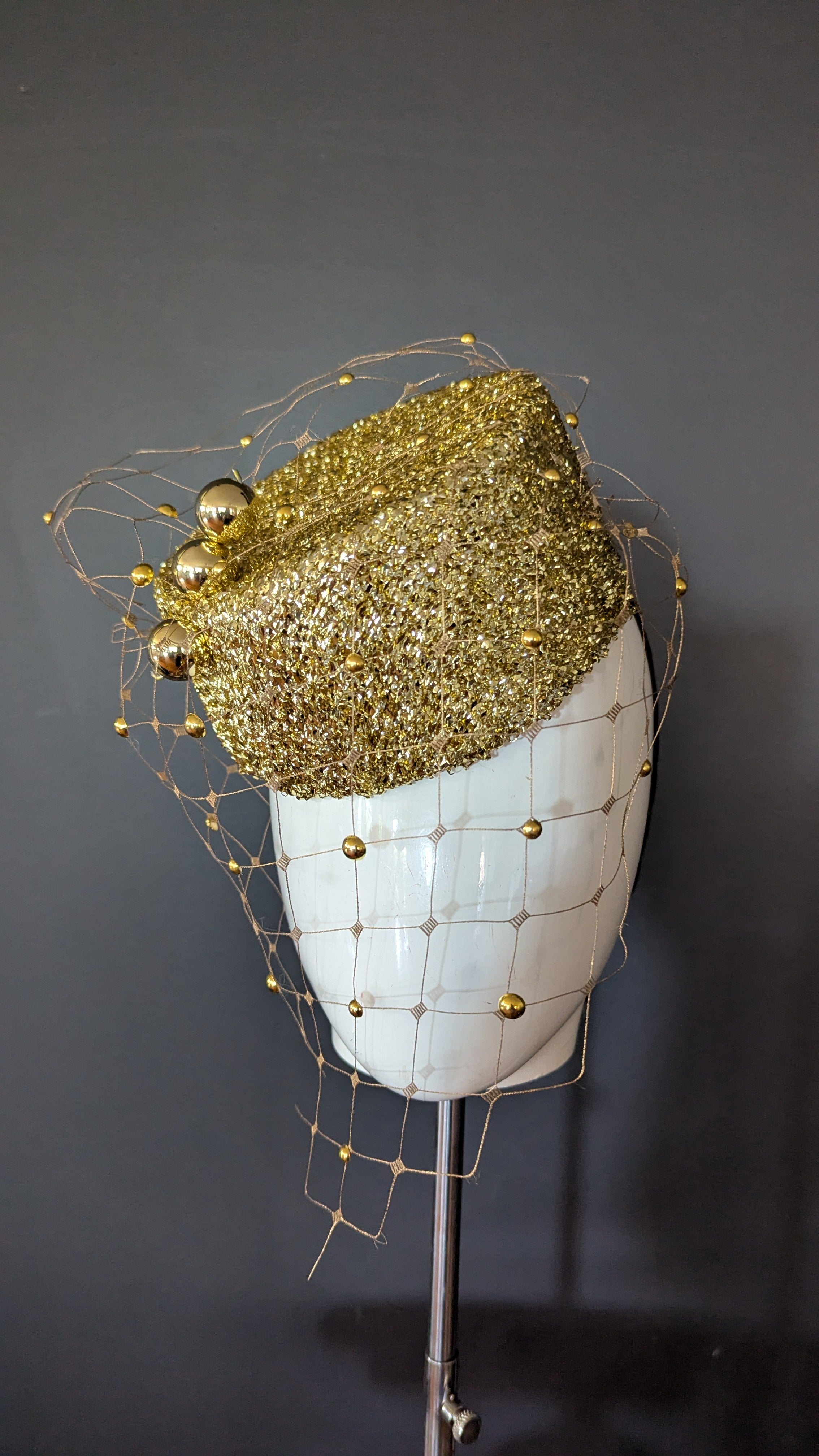 Glittering Prize Gold Cocktail Pillbox
