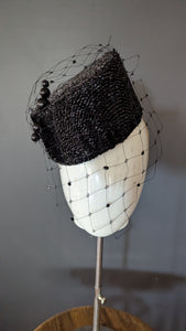 Black Shimmer Cocktail Pillbox