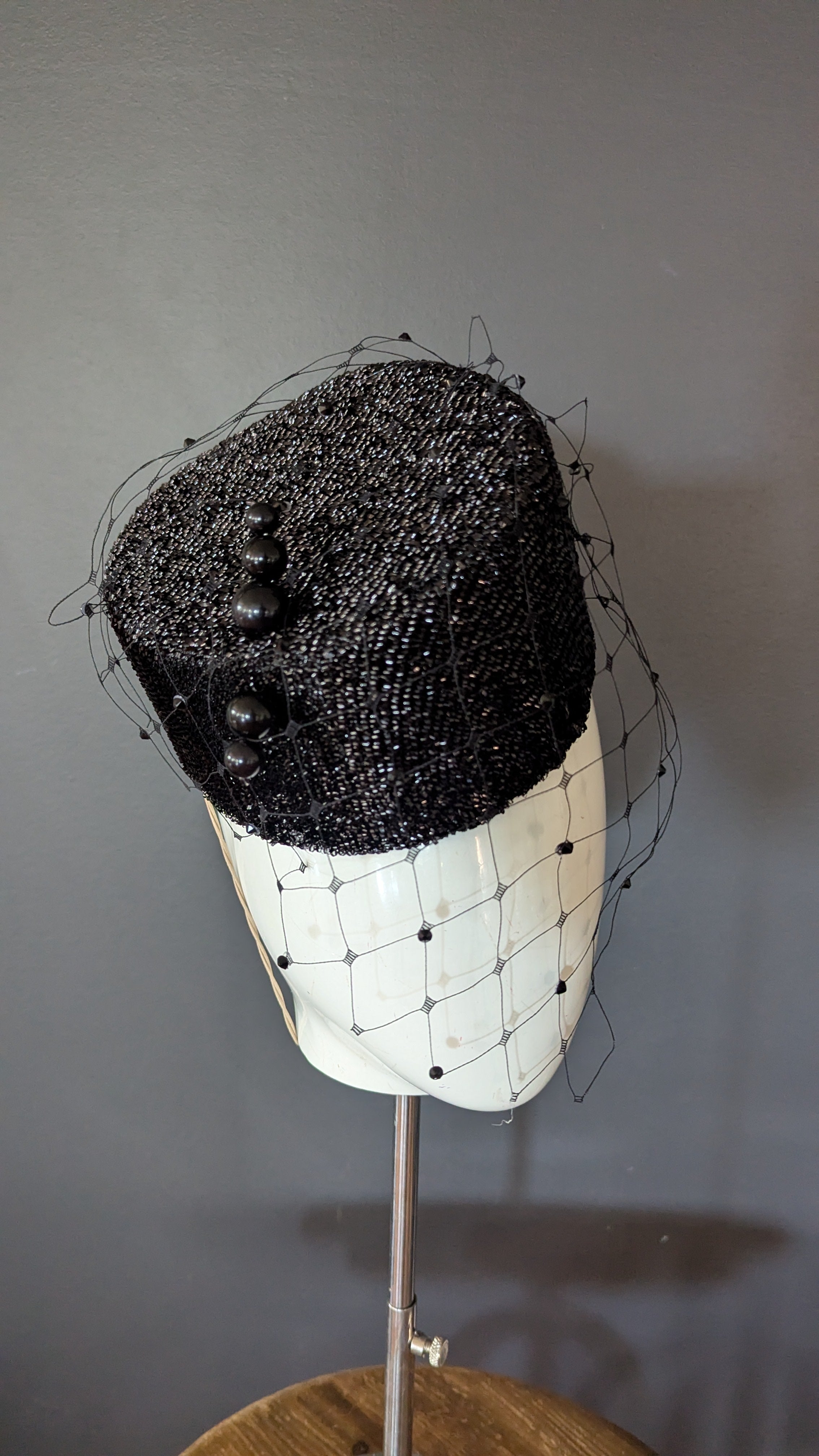 Black Shimmer Cocktail Pillbox