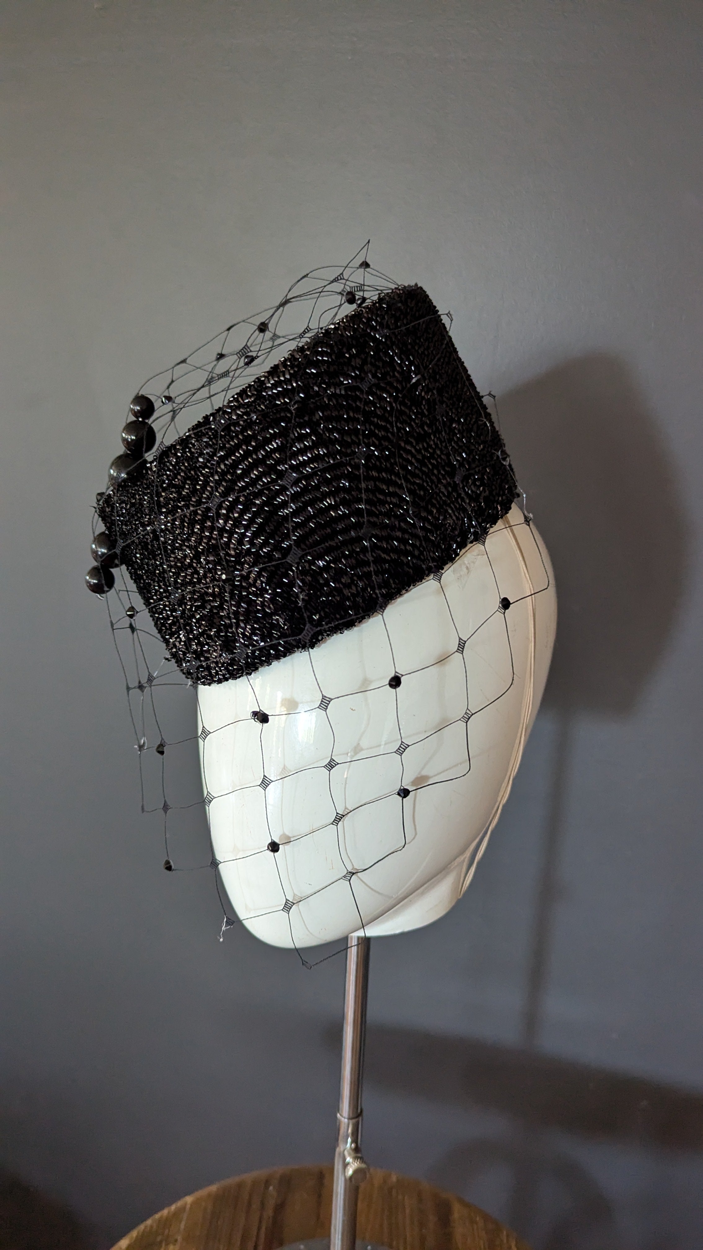 Black Shimmer Cocktail Pillbox