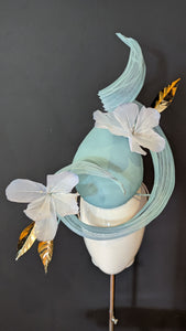 Watercolour Pale Blue Teardrop Percher