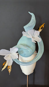 Watercolour Pale Blue Teardrop Percher