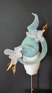 Watercolour Pale Blue Teardrop Percher